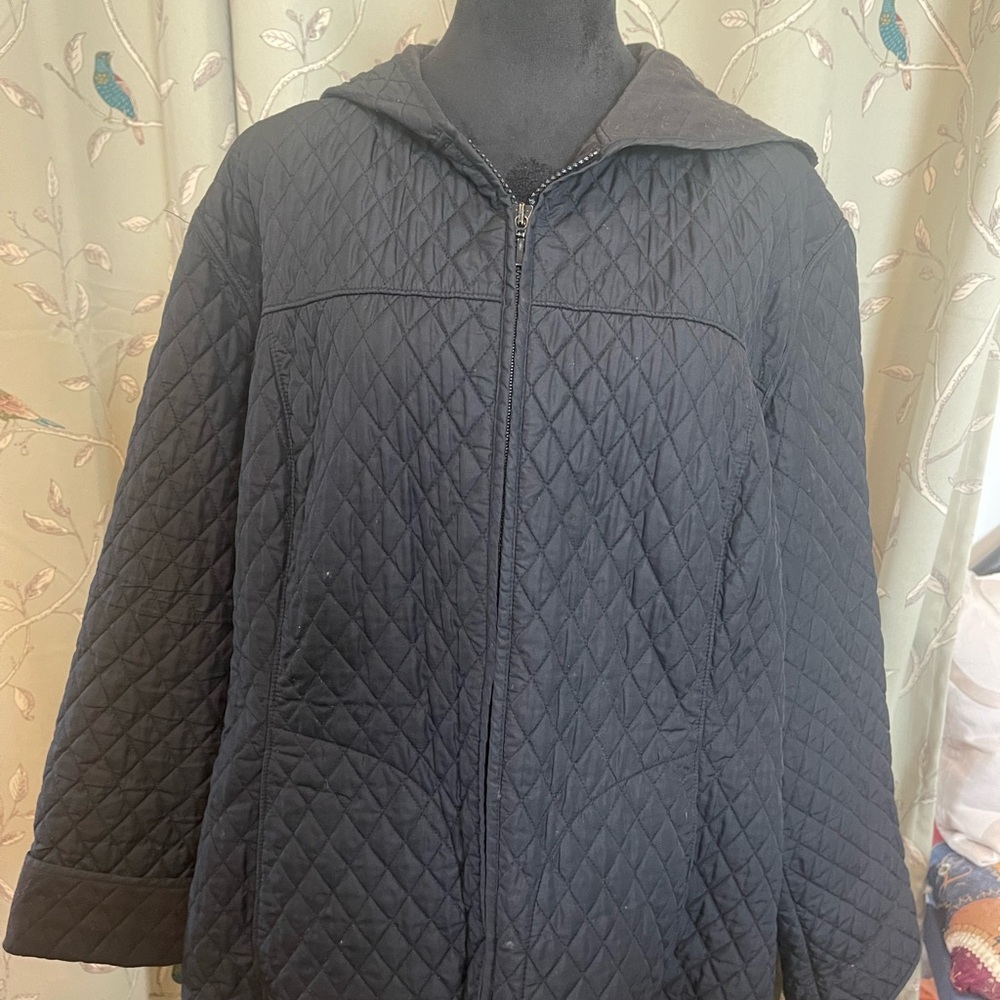 Mulberry Black Quilted Women's Puffer Jacket Xl black comfy classic waterproof